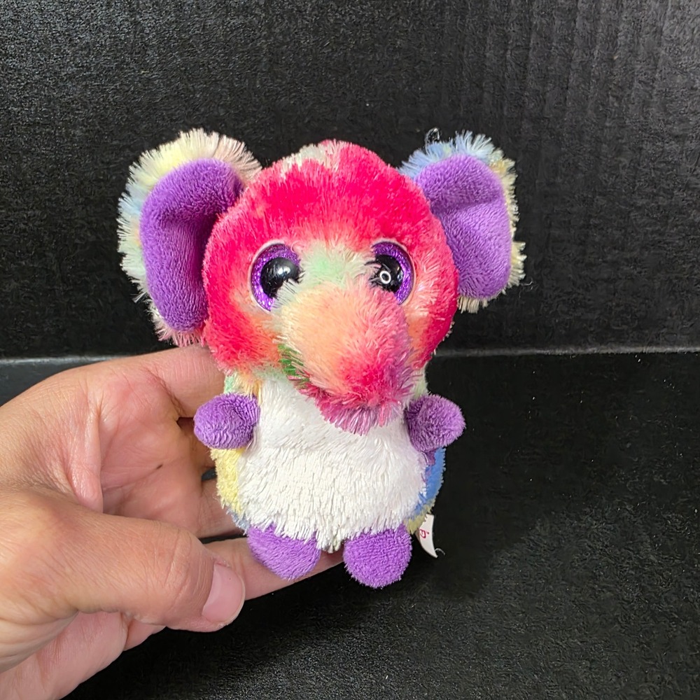 Keel Toys Mini Motsu Ellie the Elephant Rainbow Plush 4 inch Multi Color Toy‎